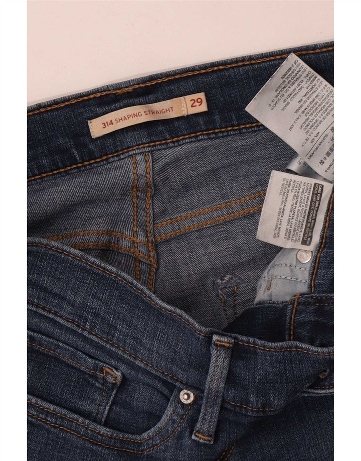 Женские прямые джинсы Levi's 314 W29 L30, синий хлопок