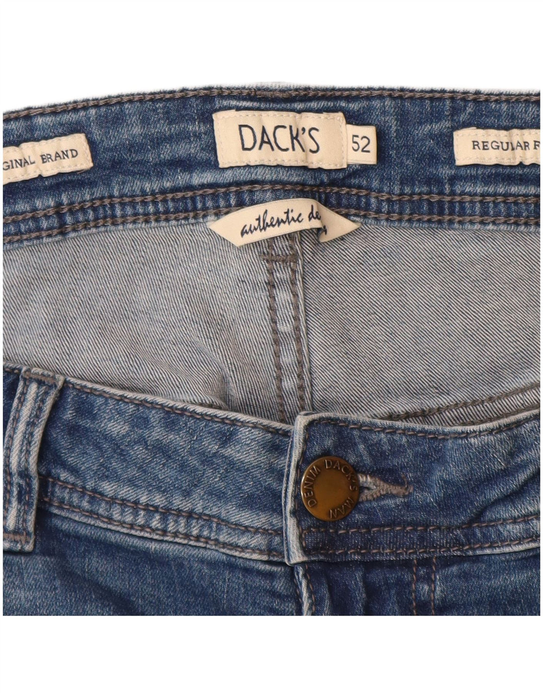 Мужские прямые джинсы Dack's Regular Fit IT 52 XL W36 L33 синие