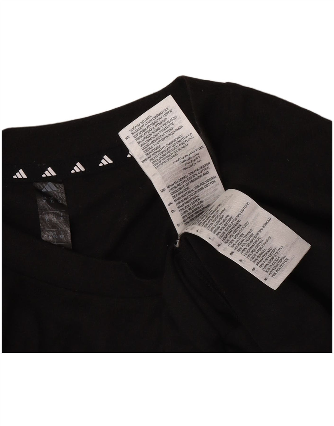 Adidas Мужская футболка с рисунком Top XL Черный полиэстер