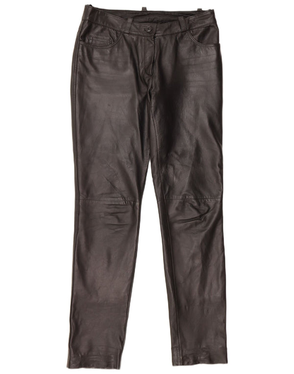 Женские кожаные брюки HEINE UK 12 Medium W30 L31, черные кожаные