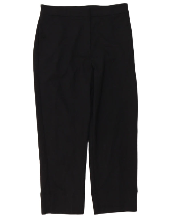 Женские прямые укороченные брюки Marks & Spencer UK 10, маленькие W28 L24, черные