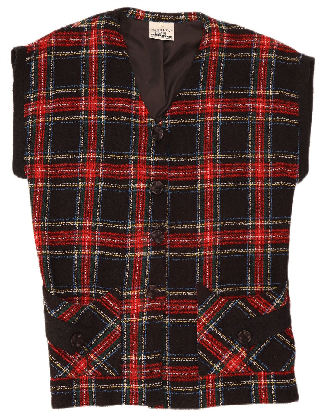 ВИНТАЖНЫЙ женский пиджак оверсайз на 4 пуговицах, Великобритания 10, маленький красный клетчатый пиджак