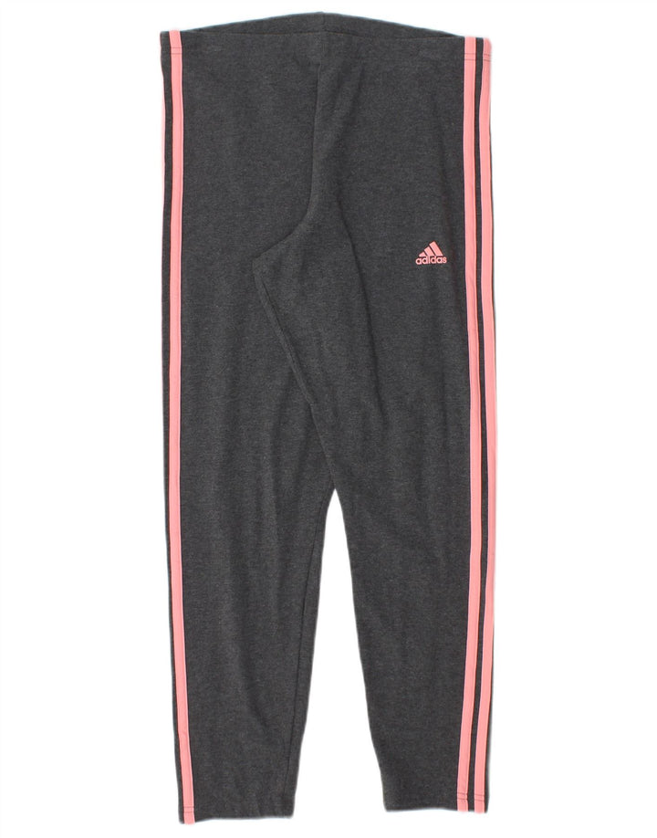 ADIDAS Womens Tight Fit Leggings UK 12/14 Medium  Grey