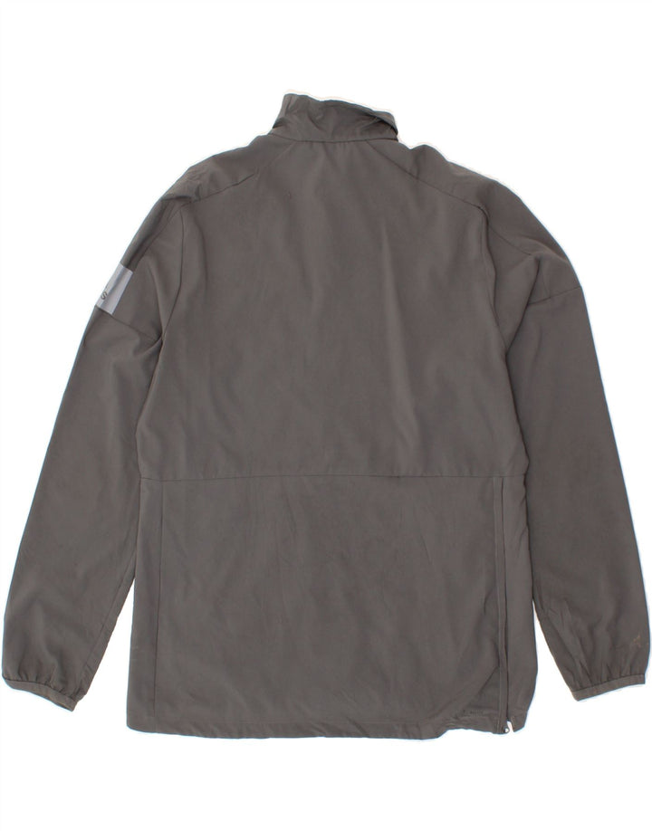 ADIDAS Womens Zip Neck Pullover Tracksuit Top UK 8/10 Small Grey Polyester Vintage Adidas and Second-Hand Adidas from Messina Hembry 