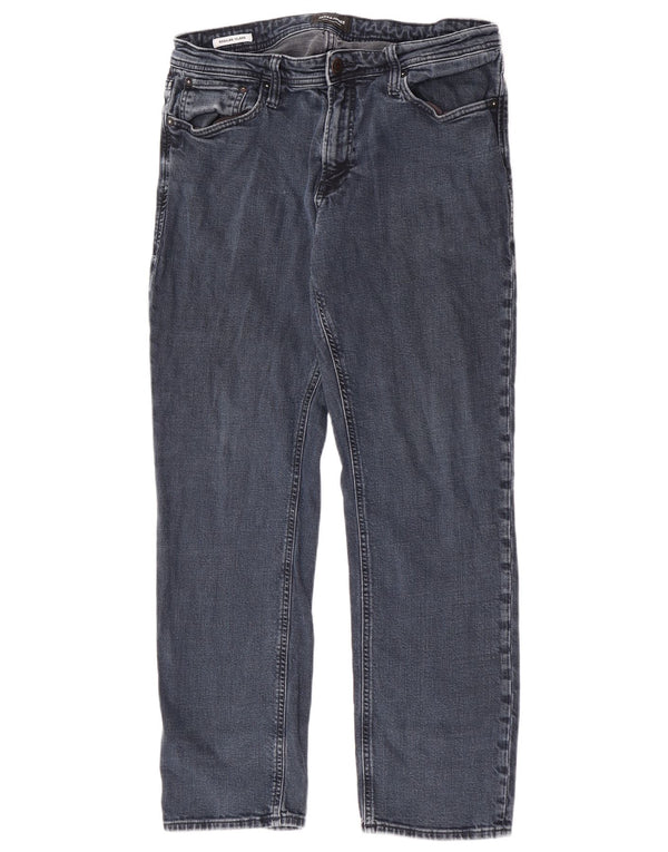 Мужские прямые джинсы Jack & Jones Clark Regular W34 L29, синий хлопок