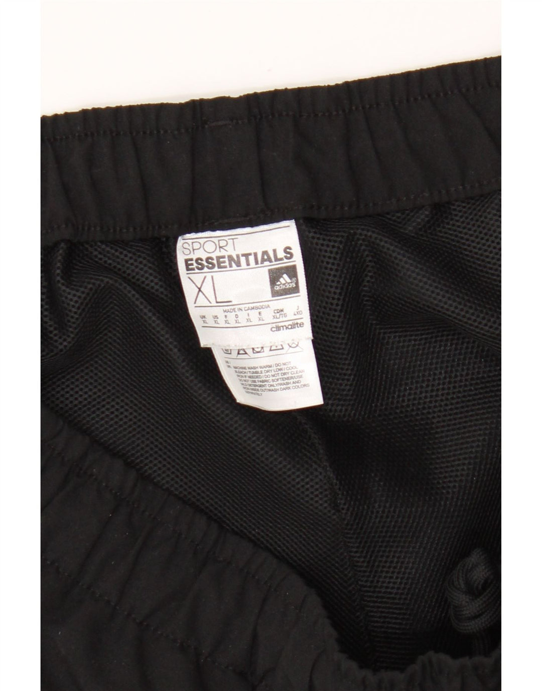 Мужские спортивные шорты Adidas Climalite XL, черный полиэстер