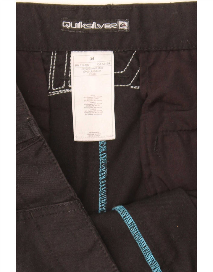 Мужские шорты чинос с рисунком Quiksilver W34, большие черные, полиэстер