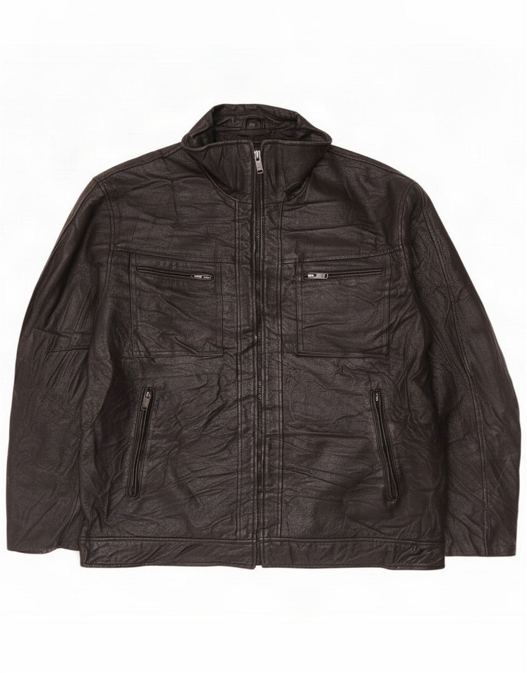 Мужская кожаная куртка Canda UK 44 2XL, черная