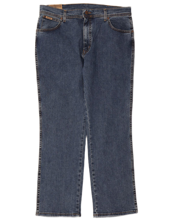 Мужские прямые джинсы Wrangler Texas Stretch W38 L30, синий хлопок