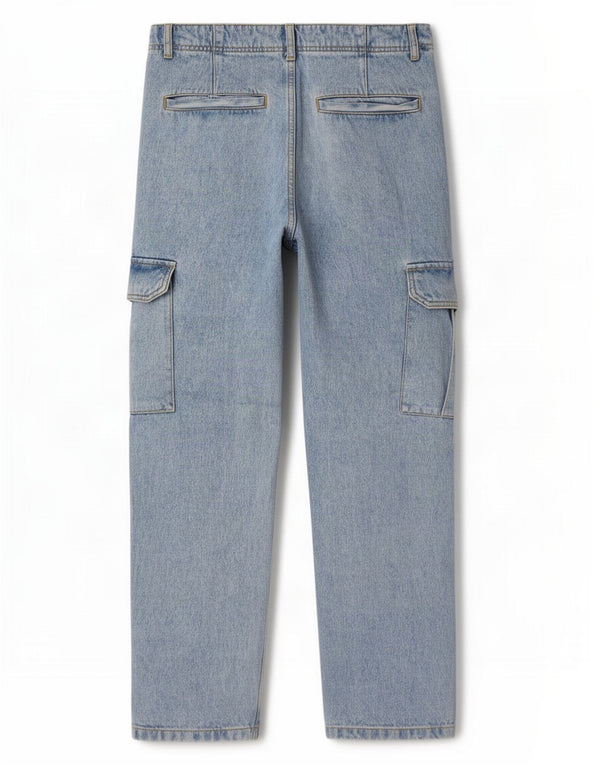 Мужские джинсы-карго с высокой талией Zara EU 40, средние W31 L29, синие, хлопок