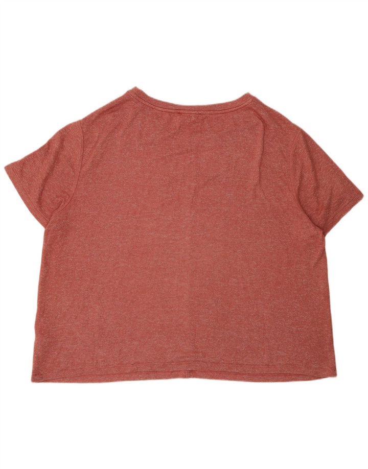 Женская футболка оверсайз Marks & Spencer Top UK 18 XL Красная вискоза