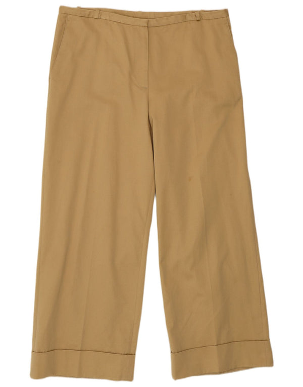 Женские брюки-чиносы Massimo Dutti с высокой талией EU 44 XL W34 L28 Бежевые