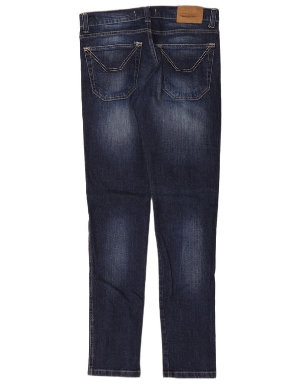 Женские зауженные джинсы Jeckerson IT 44 Medium W32 L31 Синие цветные блоки