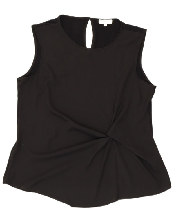 Женская блузка без рукавов WAREHOUSE UK 16, большая черная вискоза