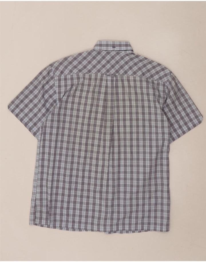 Мужская рубашка с коротким рукавом BEN SHERMAN, большая синяя клетка