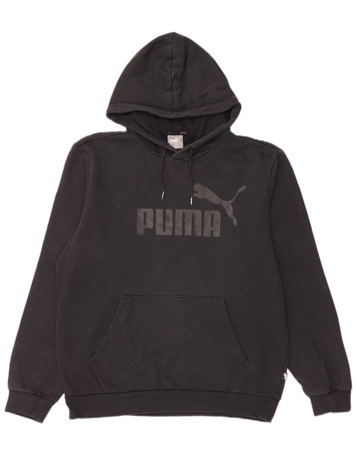 Мужской джемпер с капюшоном PUMA, черный, хлопковый, среднего размера