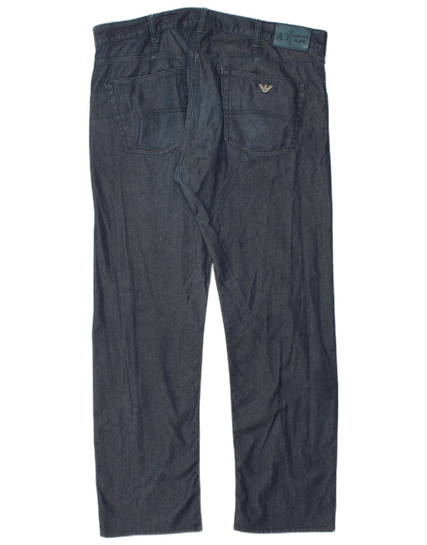 Мужские прямые джинсы Armani W38 L30 темно-синие, хлопок