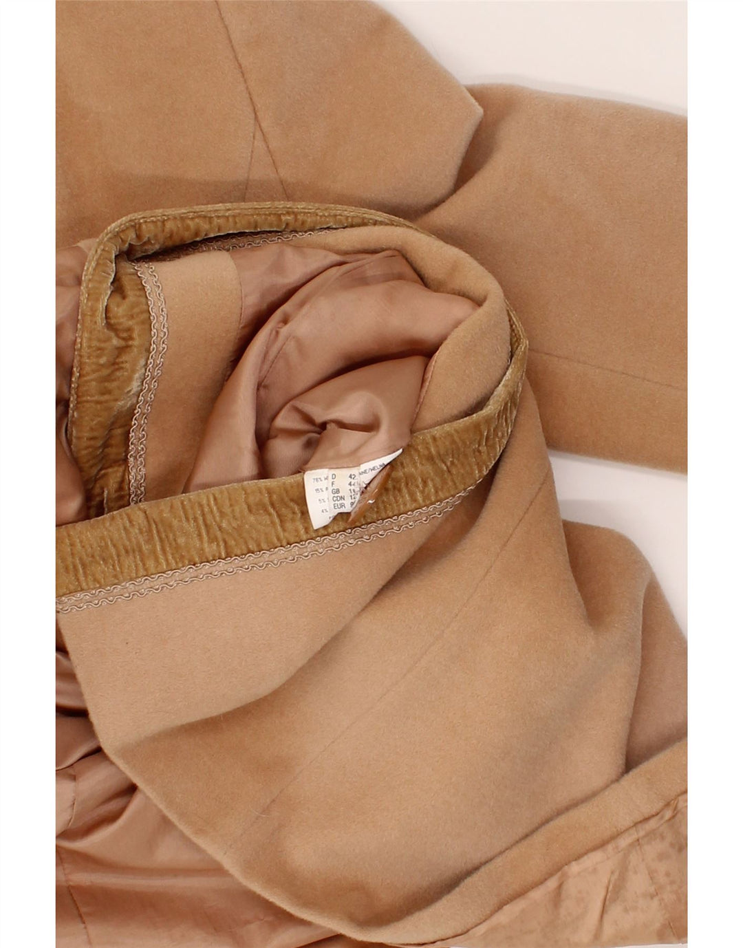 TUZZI Womens Overcoat UK 16 Large Brown Wool Vintage Tuzzi and Second-Hand Tuzzi from Messina Hembry 