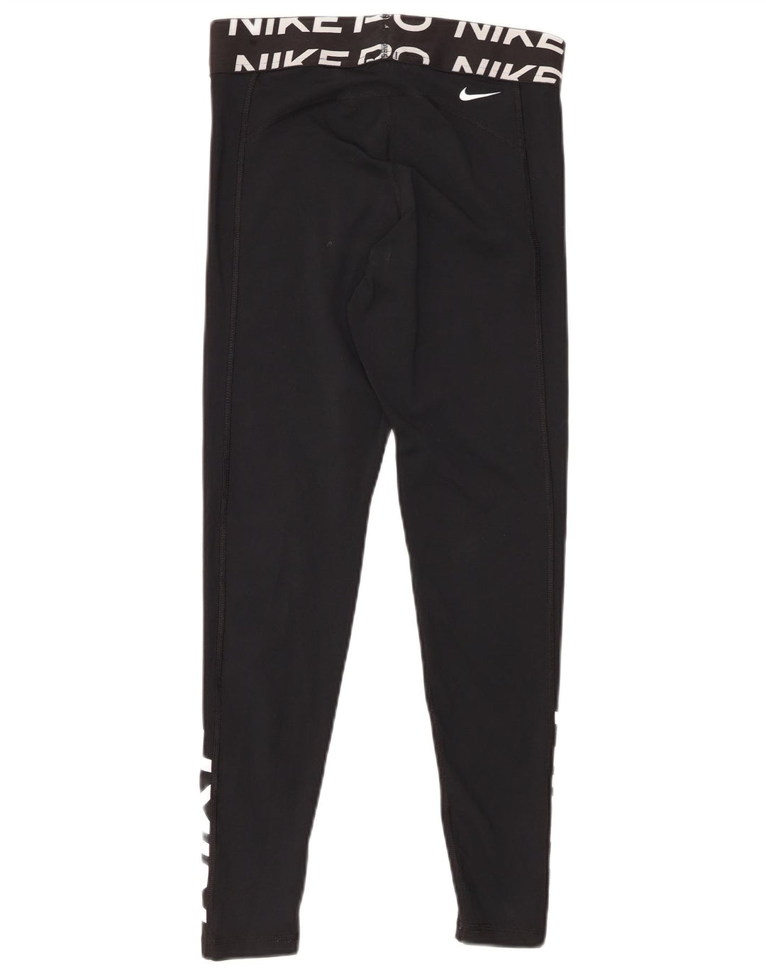 Женские леггинсы с рисунком NIKE Dri Fit UK 12, средний черный полиэстер