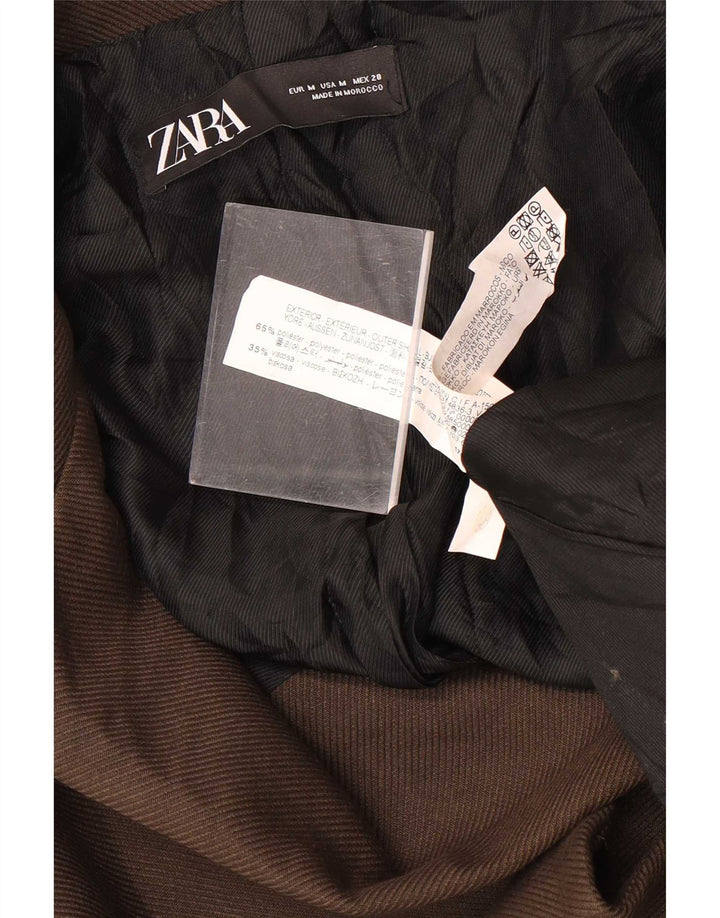 Женское пальто оверсайз Zara UK 14, средний коричневый полиэстер