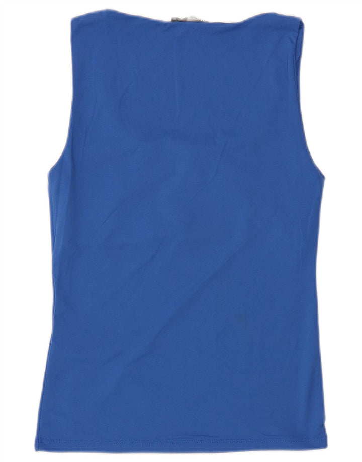Женский жилет Zara UK 12, средний синий полиамид