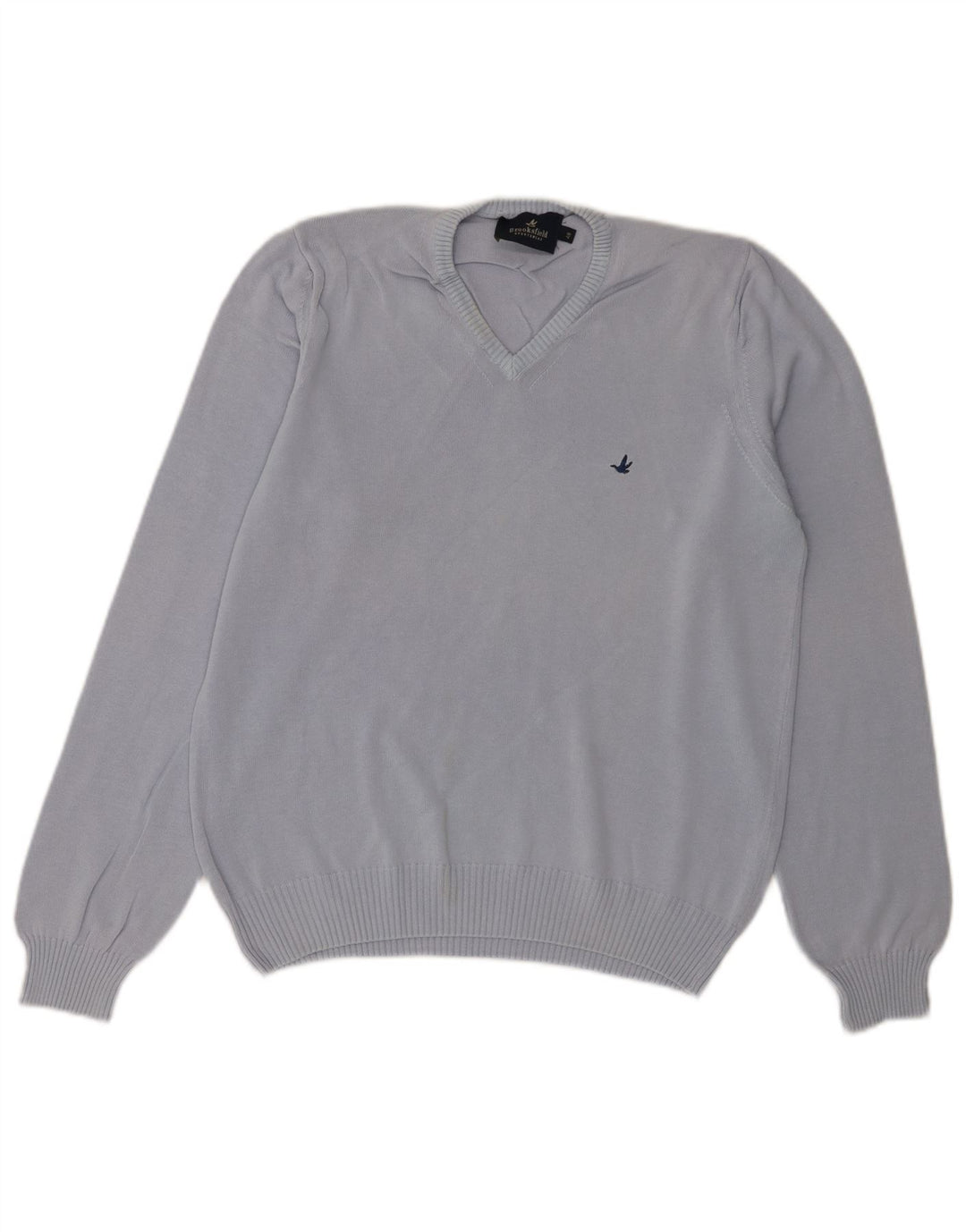 Женский джемпер с v-образным вырезом Brooksfield IT 48 XL, синий хлопок