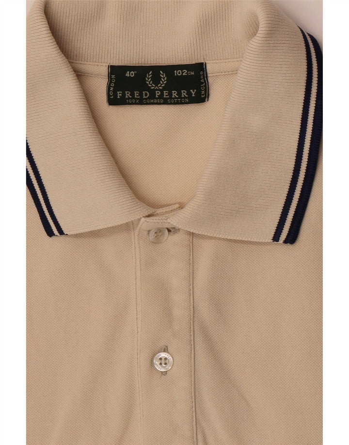 Мужская рубашка-поло Fred Perry среднего бежевого цвета, хлопок