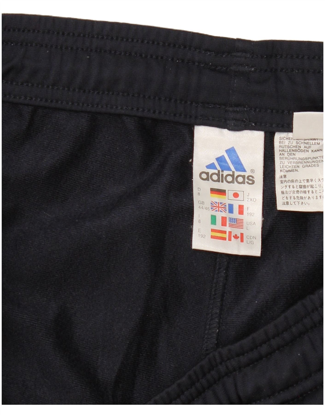 Мужские спортивные брюки ADIDAS UK 44/46, большие, темно-синие, полиэстер