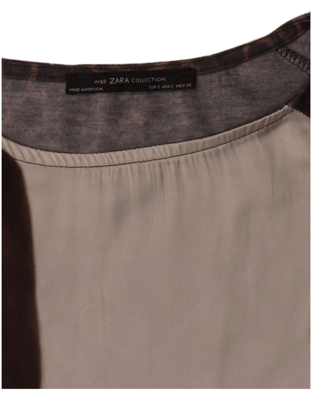 ZARA Womens Paris Basic Dress UK 10 Small Brown Animal Print Modern