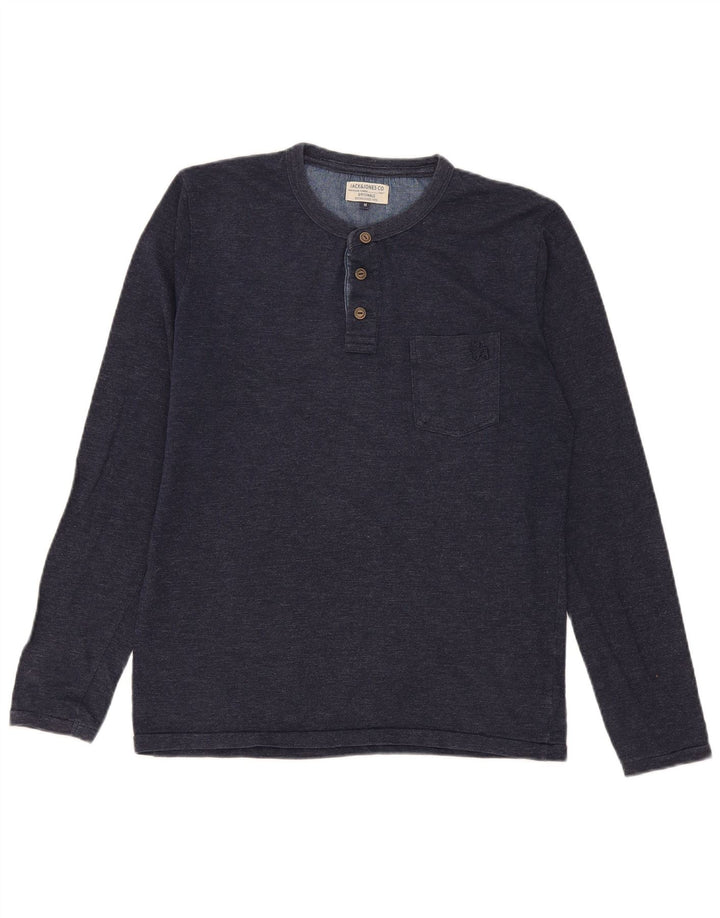 Мужской топ Jack & Jones с длинным рукавом, средний, темно-синий, в крапинку