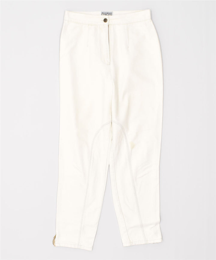 SIX FRIENDS COMPANY Womens Casual Trousers EU 38 Small W28 L26 Off White | Vintage | Thrift | Second-Hand | Used Clothing | Messina Hembry 