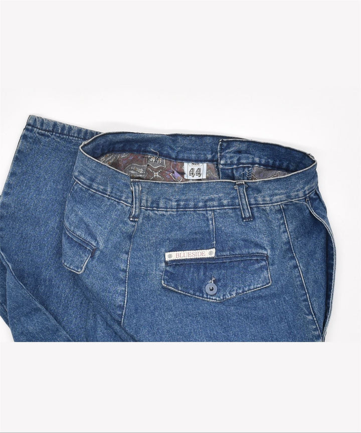 BLUE SIDE Womens Tapered Jeans IT 44 Medium W28 L31 Blue Cotton | Vintage | Thrift | Second-Hand | Used Clothing | Messina Hembry 