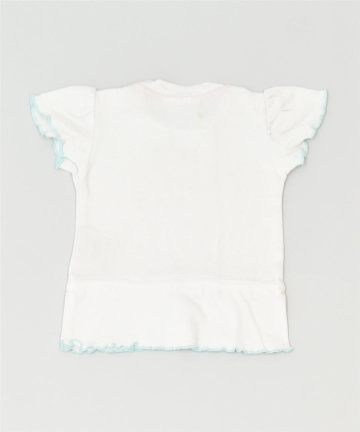 CHAMPION Girls Graphic T-Shirt Top 6-9 Months White Cotton Classic | Vintage | Thrift | Second-Hand | Used Clothing | Messina Hembry 