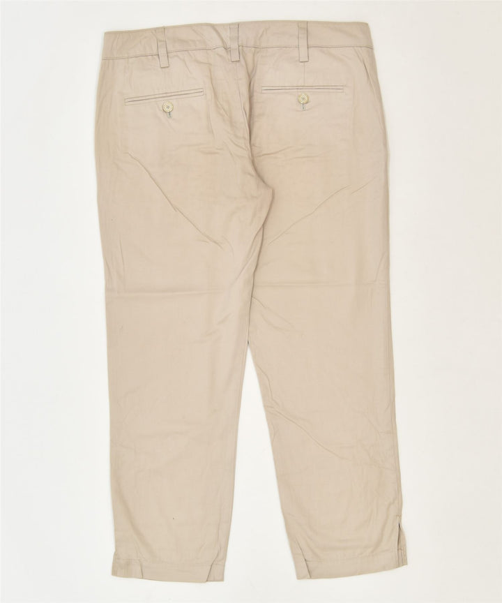 GAUDI Womens Capri Chino Trousers IT 42 Medium W32 L24 Beige Classic | Vintage | Thrift | Second-Hand | Used Clothing | Messina Hembry 