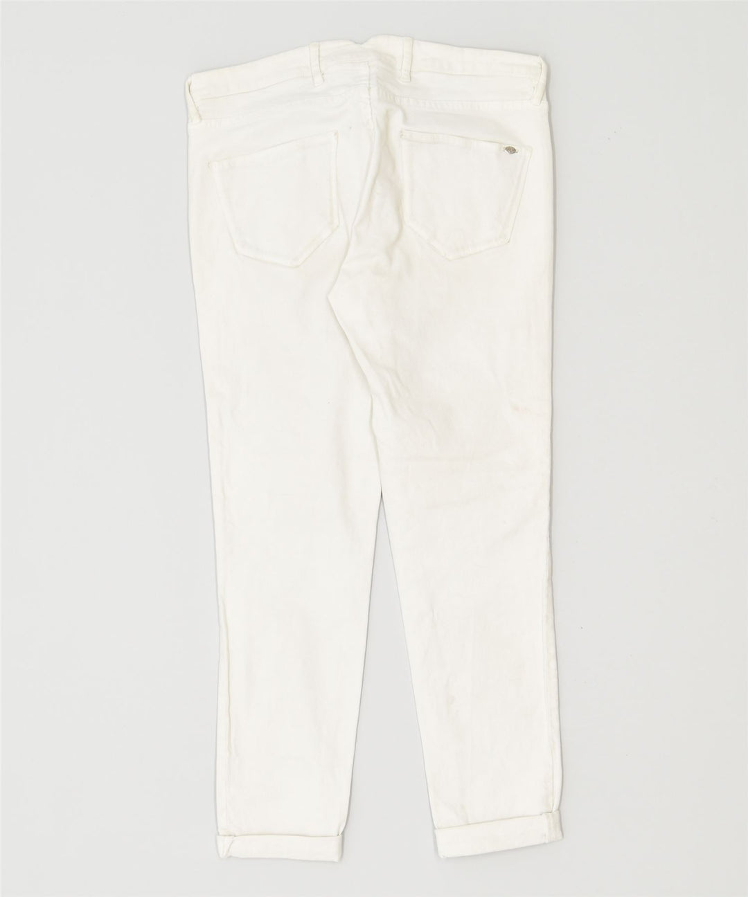 MASSIMO DUTTI Womens Crop Slim Jeans EU 38 Medium W30 L28 White | Vintage | Thrift | Second-Hand | Used Clothing | Messina Hembry 