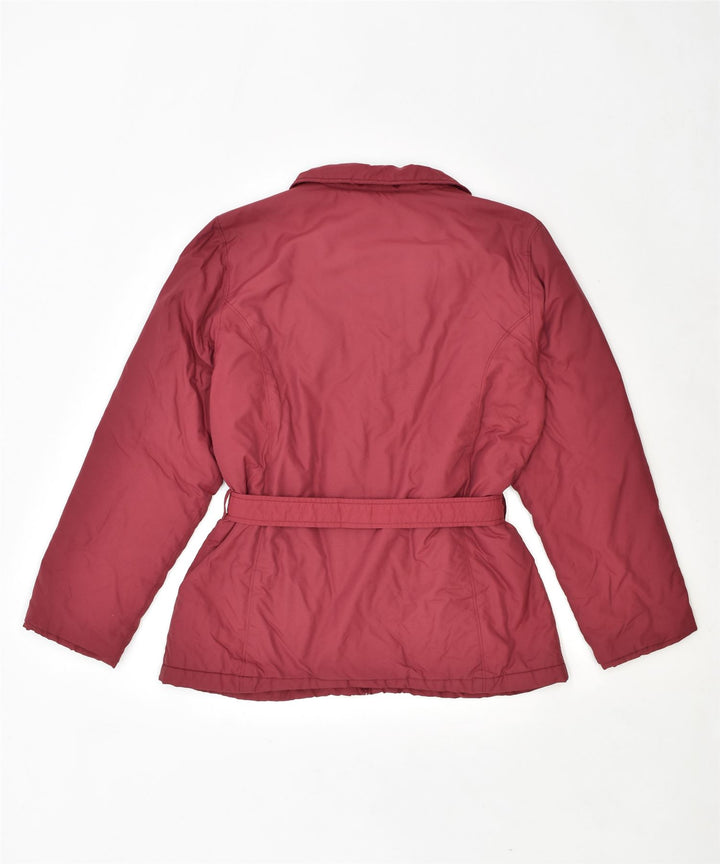 INVICTA Womens Belted Windbreaker Jacket UK 14 Medium Burgundy Polyamide | Vintage | Thrift | Second-Hand | Used Clothing | Messina Hembry 