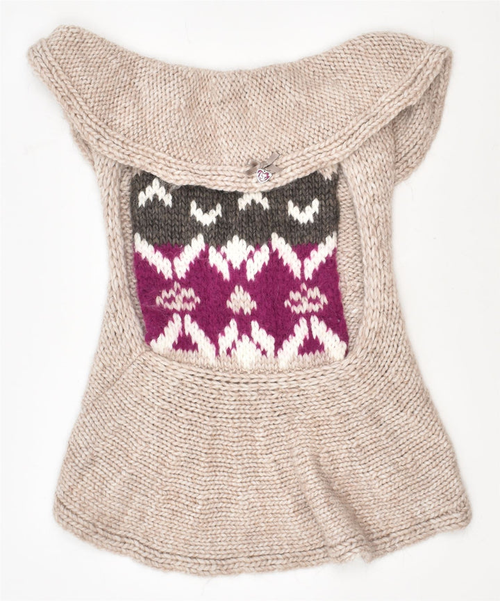 LIU JO Girls Sleeveless Cardigan Sweater 18-24 Months Beige Acrylic | Vintage | Thrift | Second-Hand | Used Clothing | Messina Hembry 