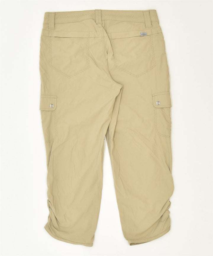 EDDIE BAUER Womens Cargo Capri Trousers US 2 XS W28 L21 Beige Classic | Vintage | Thrift | Second-Hand | Used Clothing | Messina Hembry 