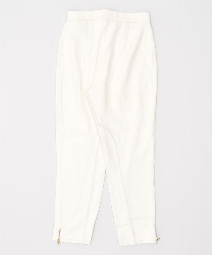 SIX FRIENDS COMPANY Womens Casual Trousers EU 38 Small W28 L26 Off White | Vintage | Thrift | Second-Hand | Used Clothing | Messina Hembry 