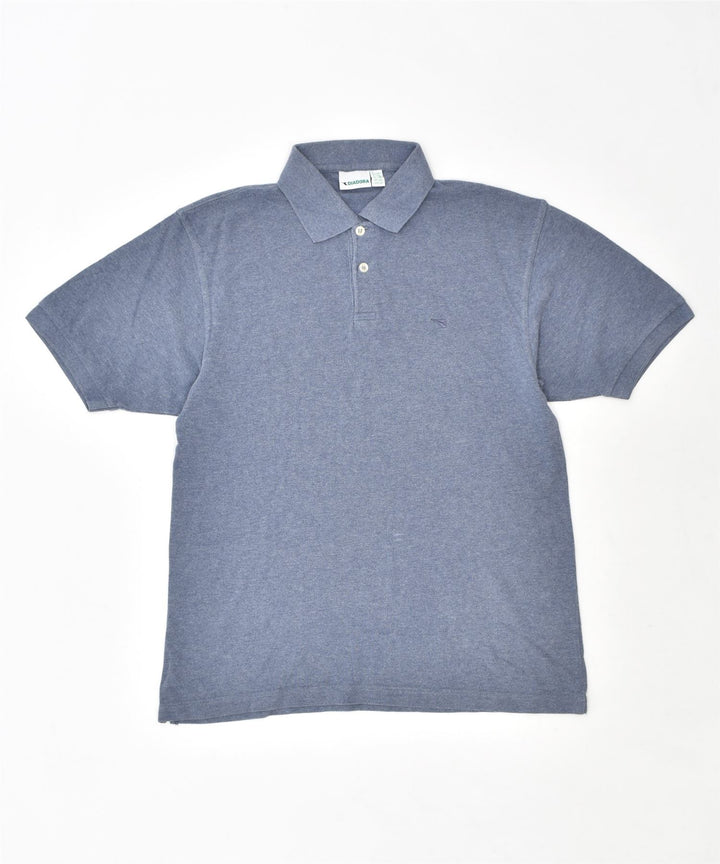 DIADORA Mens Polo Shirt IT 46 Small Blue Cotton | Vintage | Thrift | Second-Hand | Used Clothing | Messina Hembry 