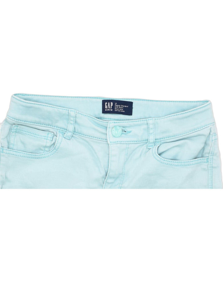 GAP Girls Denim Shorts 11-12 Years W26 Turquoise Cotton | Vintage | Thrift | Second-Hand | Used Clothing | Messina Hembry 