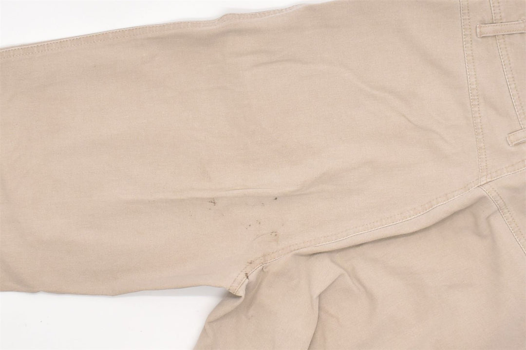 ROSNER Womens Straight Casual Trousers W24 L27 Beige Cotton | Vintage | Thrift | Second-Hand | Used Clothing | Messina Hembry 