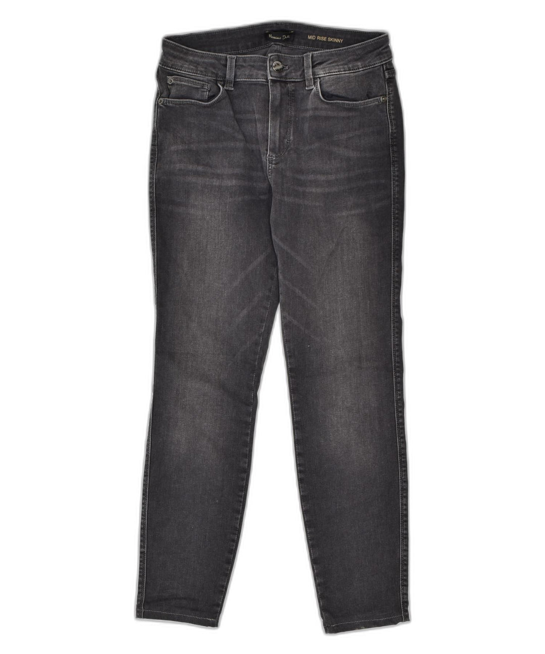 MASSIMO DUTTI Womens Mid Rise Skinny Jeans US 8 Medium W30 L26 Black | Vintage | Thrift | Second-Hand | Used Clothing | Messina Hembry 