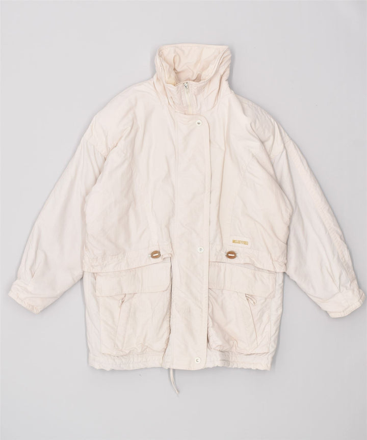 KLEPPER Womens Parka Jacket UK 20 2XL Off White Polyester | Vintage | Thrift | Second-Hand | Used Clothing | Messina Hembry 