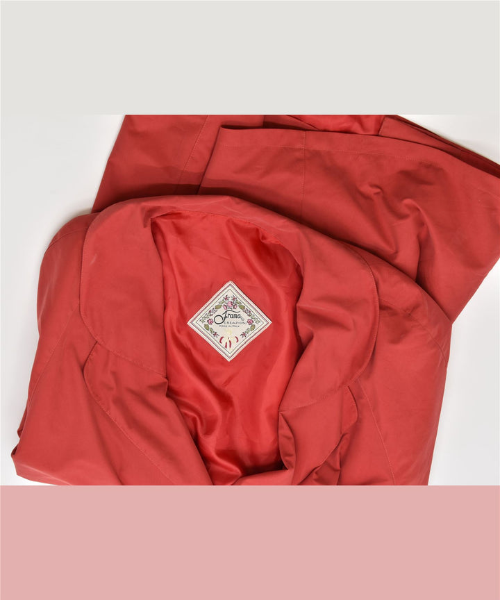 FRAMA Womens Loose Fit Overcoat UK 18 XL Red Polyester Vintage | Vintage | Thrift | Second-Hand | Used Clothing | Messina Hembry 