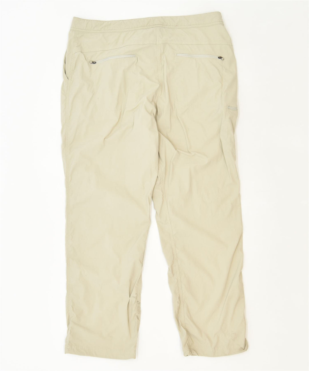 L.L.BEAN Womens Slim Chino Trousers US 16 2XL W38 L31 Beige Nylon Sports | Vintage | Thrift | Second-Hand | Used Clothing | Messina Hembry 