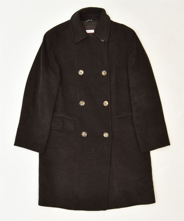 MAX & CO. Womens Oversized Pea Coat UK 6 XS Brown Viscose | Vintage | Thrift | Second-Hand | Used Clothing | Messina Hembry 
