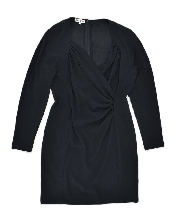 MODYVA Womens Sheath Dress UK12 Medium Black | Vintage | Thrift | Second-Hand | Used Clothing | Messina Hembry 