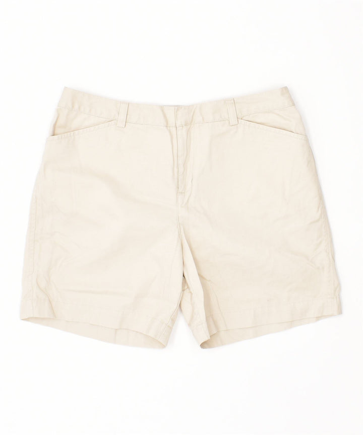 EDDIE BAUER Womens Mercer Fit Chino Shorts US 8 Medium W32 Beige Cotton | Vintage | Thrift | Second-Hand | Used Clothing | Messina Hembry 