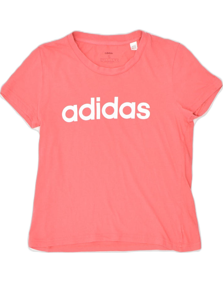 ADIDAS Womens Graphic T-Shirt Top UK 10 Small Pink | Vintage | Thrift | Second-Hand | Used Clothing | Messina Hembry 